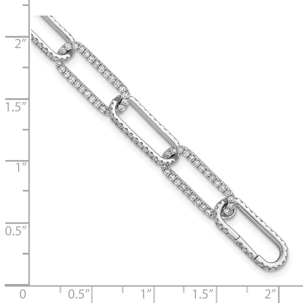 TO 14kw 4ct Lab Grown Diamond VS+ F+ 8in w/1in ext. Comp. Link Bracelet
