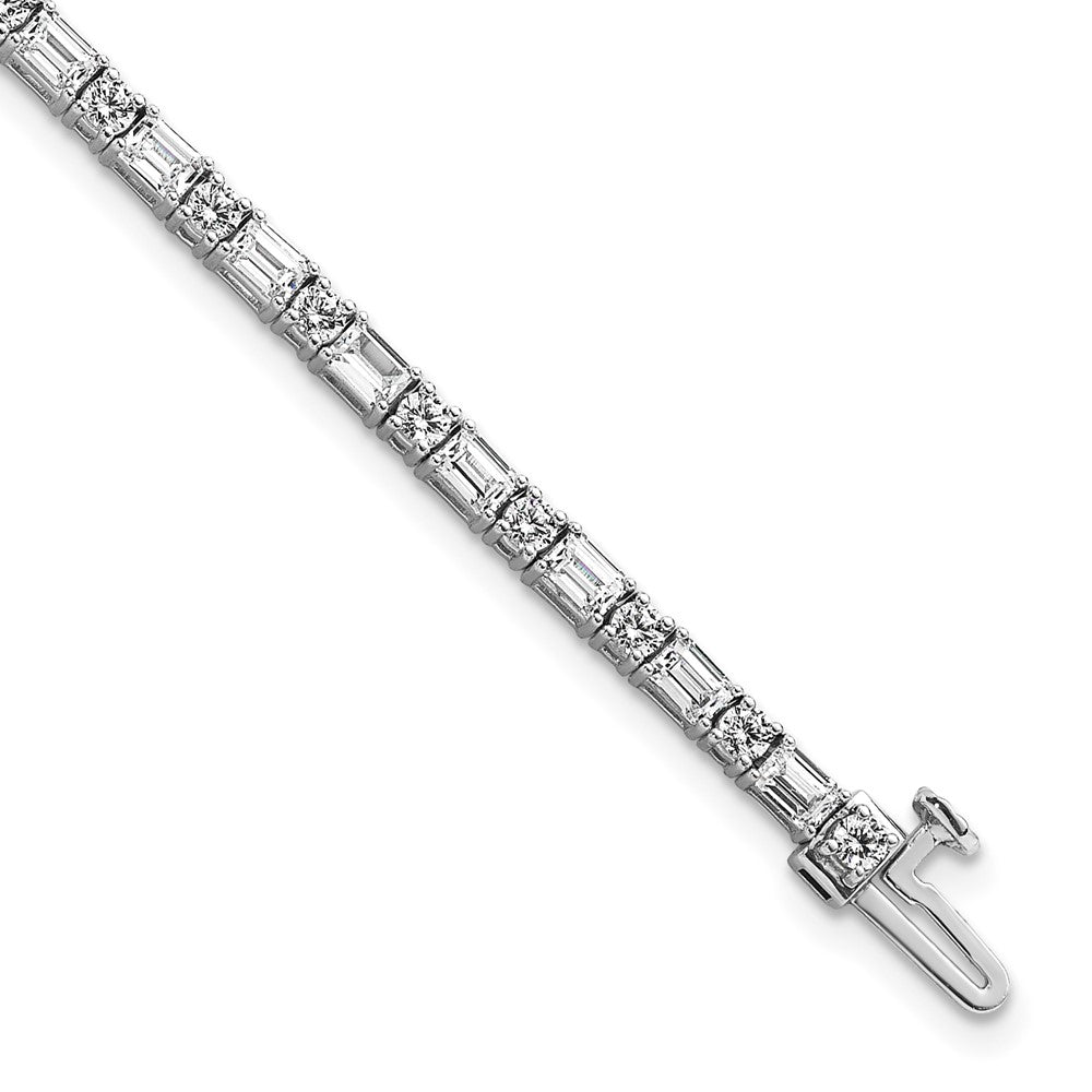14kw 4 7/8ct Cert Lab Grown Dia VS/SI+ G+ Comp Em/Round Tennis Bracelet