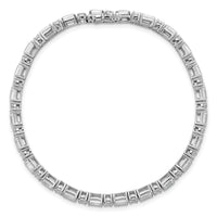 14kw 7ct Cert Lab Grown Dia VS+ F+ Comp Emerald/Round Tennis Bracelet