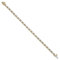 14k 7ct Lab Grown Dia VS/SI+ G+ Comp Emerald/Round Tennis Bracelet