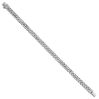 14kw 10 1/2ct Lab Grown Dia VS+ F+ Comp Round 2 Row Tennis Bracelet
