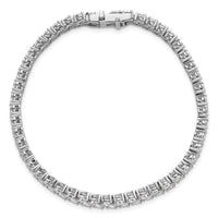 14kw 10 1/2ct Lab Grown Dia VS+ F+ Comp Round 2 Row Tennis Bracelet