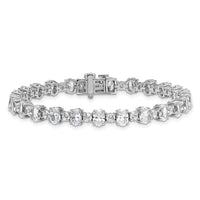 14kw 11ct Lab Grown Diamond VS/SI+ G+ Oval/Round Tennis Bracelet