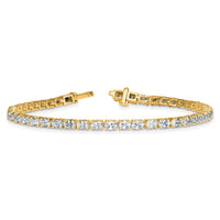14k 5ct Lab Grown Dia VS+ F+ Comp Oval Tennis Bracelet
