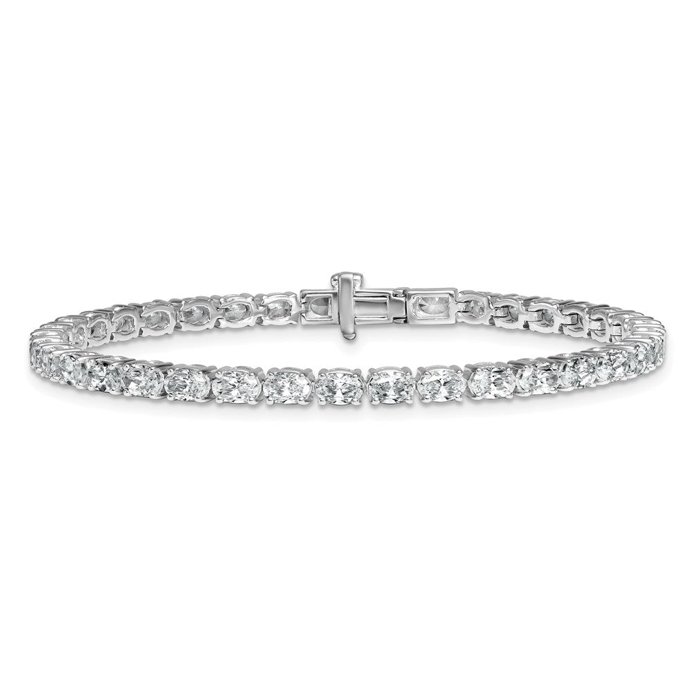 14kw 7ct Lab Grown Dia VS/SI+ G+ Comp Oval Tennis Bracelet