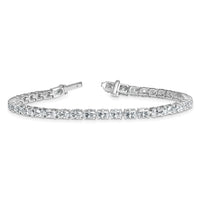 14kw 7ct Lab Grown Dia VS+ F+ Comp Oval Tennis Bracelet