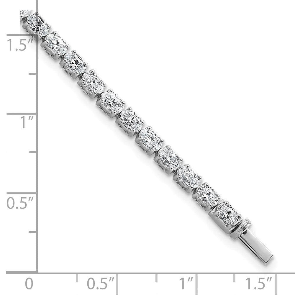 14kw 7ct Lab Grown Dia VS+ F+ Comp Oval Tennis Bracelet