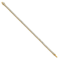 14k 7ct Lab Grown Dia VS+ F+ Comp Oval Tennis Bracelet