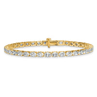 14k 7ct Lab Grown Dia VS/SI+ G+ Comp Oval Tennis Bracelet