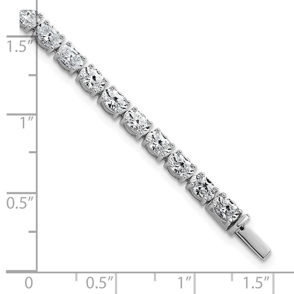14kw 9 7/8ct Lab Grown Dia VS/SI+ G+ Comp Oval Tennis Bracelet