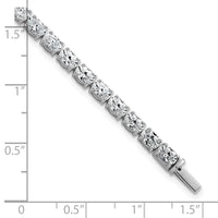 14kw 9 7/8ct Lab Grown Dia VS+ F+ Comp Oval Tennis Bracelet