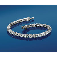14kw 9 7/8ct Lab Grown Dia VS+ F+ Comp Oval Tennis Bracelet