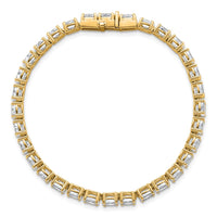 14k 9 7/8ct Lab Grown Dia VS+ F+ Comp Oval Tennis Bracelet