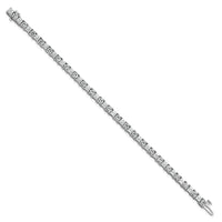 14kw 10ct Lab Grown Dia VS+ F+ Comp Princess/Round Tennis Bracelet