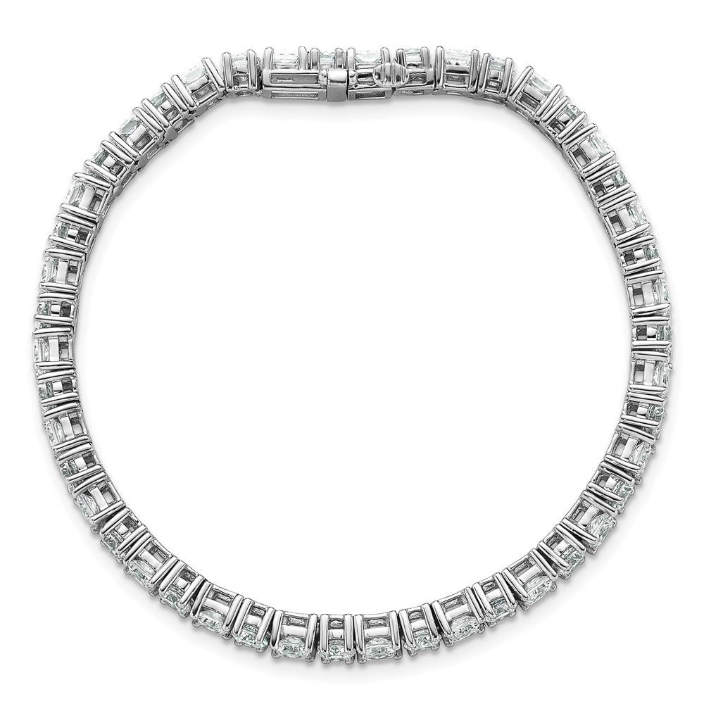 14kw 10ct Lab Grown Dia VS+ F+ Comp Princess/Round Tennis Bracelet