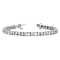 14kw 10ct Lab Grown Dia VS+ F+ Comp Princess/Round Tennis Bracelet