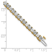 14k 10ct Lab Grown Dia VS+ F+ Comp Princess/Round Tennis Bracelet