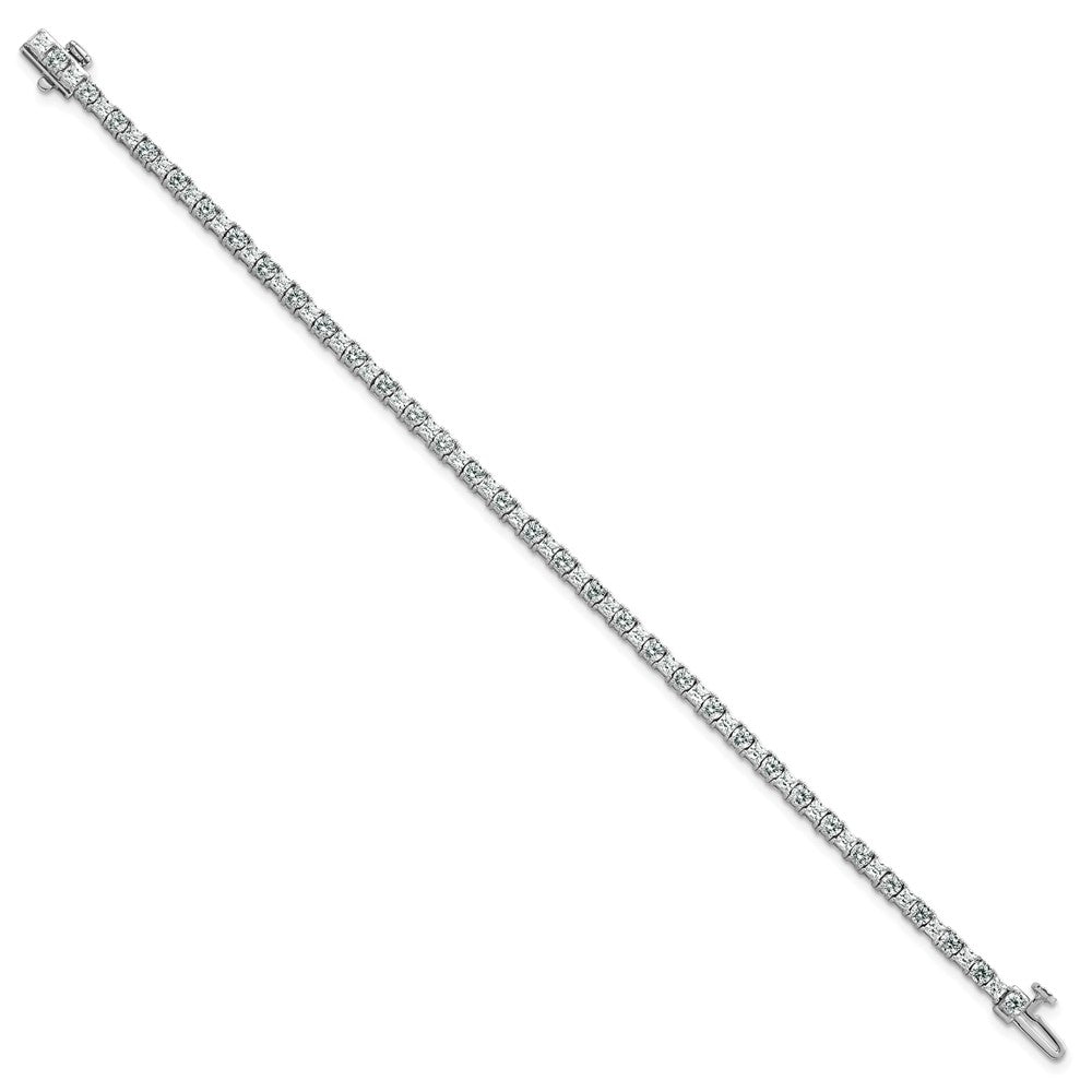14kw 5ct Lab Grown Dia VS+ F+ Comp Princess/Round Tennis Bracelet