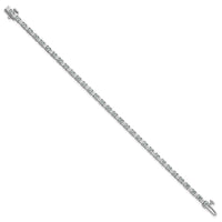 14kw 5ct Lab Grown Dia VS+ F+ Comp Princess/Round Tennis Bracelet