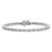 14kw 5ct Lab Grown Dia VS+ F+ Comp Princess/Round Tennis Bracelet