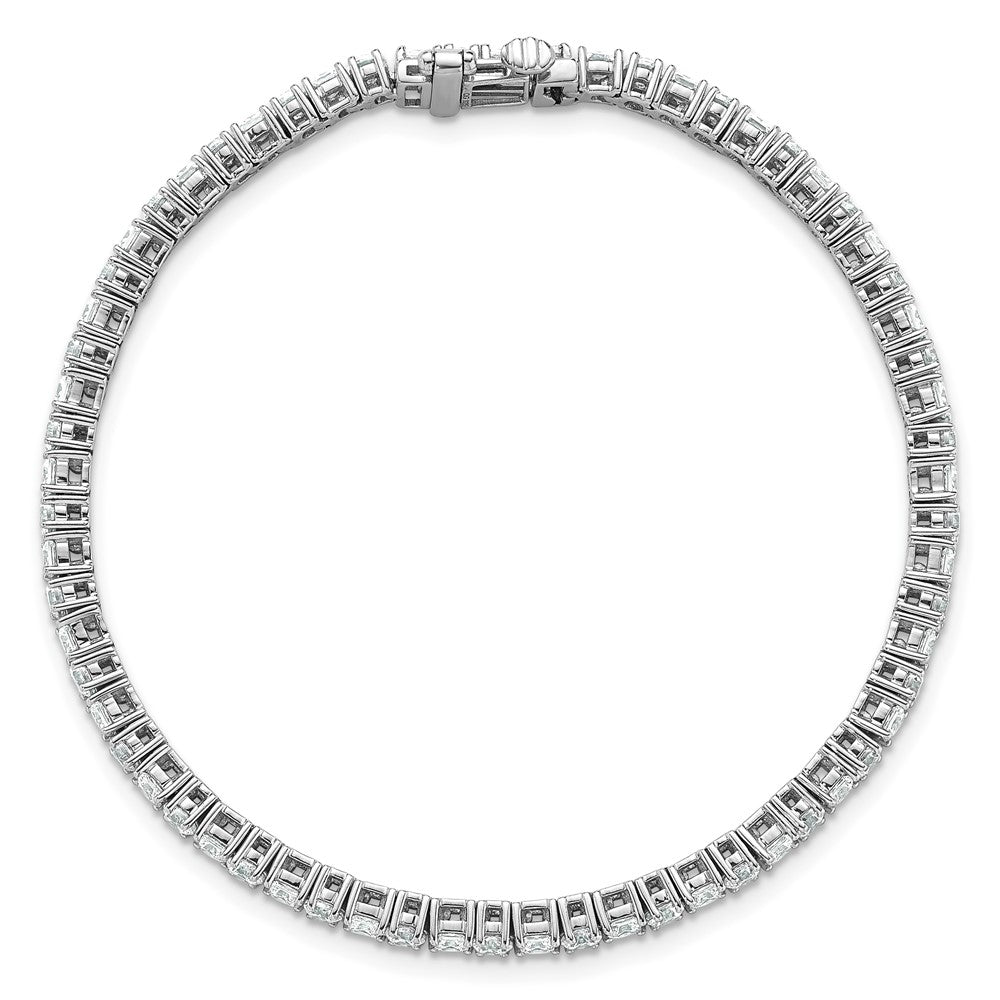 14kw 5ct Lab Grown Dia VS+ F+ Comp Princess/Round Tennis Bracelet