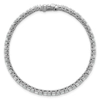 14kw 5ct Lab Grown Dia VS+ F+ Comp Princess/Round Tennis Bracelet
