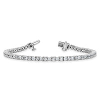 14kw 5ct Lab Grown Dia VS+ F+ Comp Princess/Round Tennis Bracelet