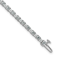 14kw 5ct Lab Grown Dia VS+ F+ Comp Princess/Round Tennis Bracelet