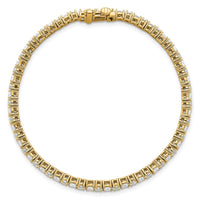 14k 5ct Lab Grown Dia VS/SI+ G+ Comp Princess/Round Tennis Bracelet