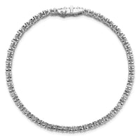 SS Rh-Plated 2ct Lab Grown Dia VS/SI+ G+ Comp Fashion Tennis Bracelet