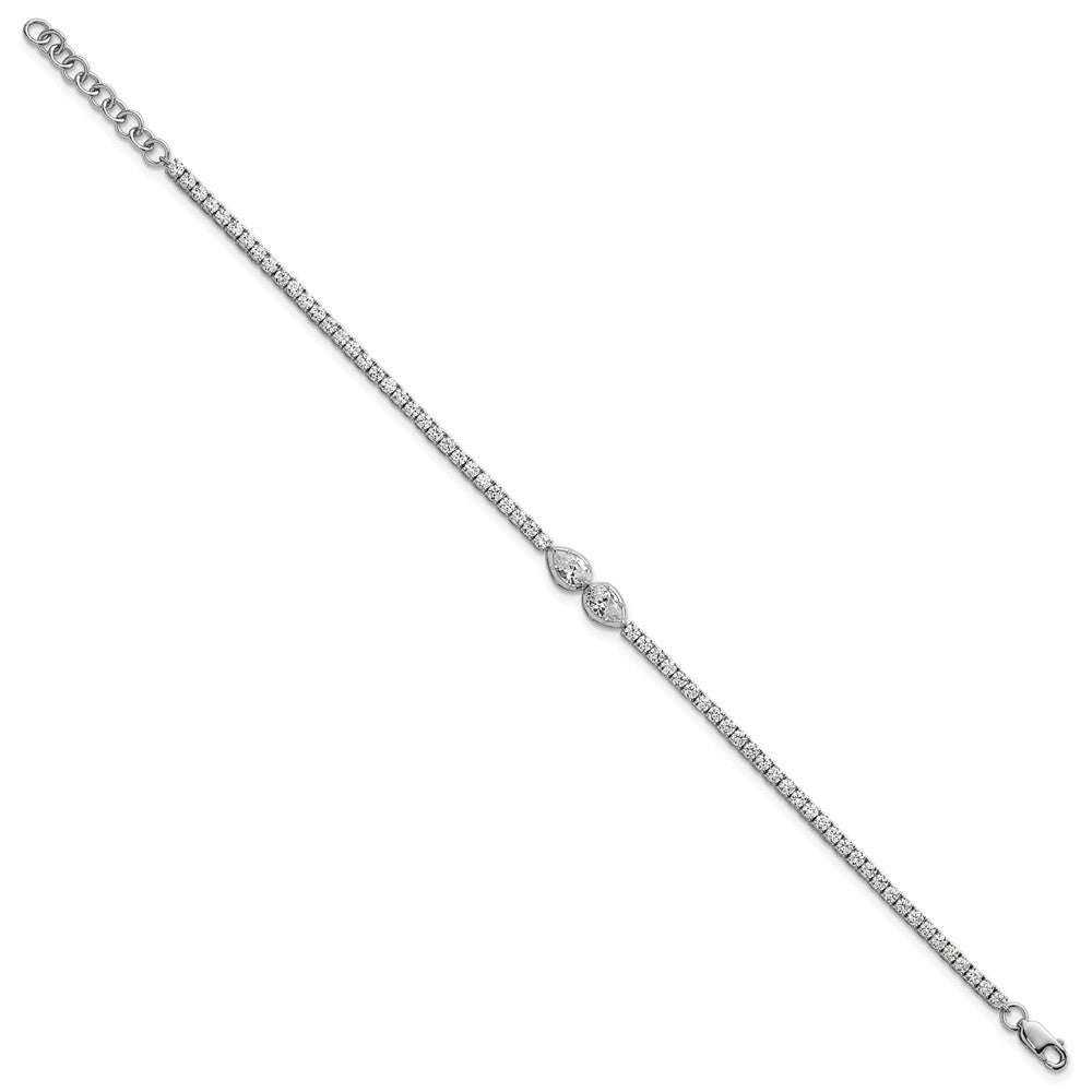 14kw 2 3/4 carat Lab Grown Dia VS+ F+ Comp 6.5in w/1in ext. Tennis Bracelet