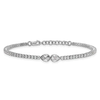 14kw 2 3/4 carat Lab Grown Dia VS+ F+ Comp 6.5in w/1in ext. Tennis Bracelet