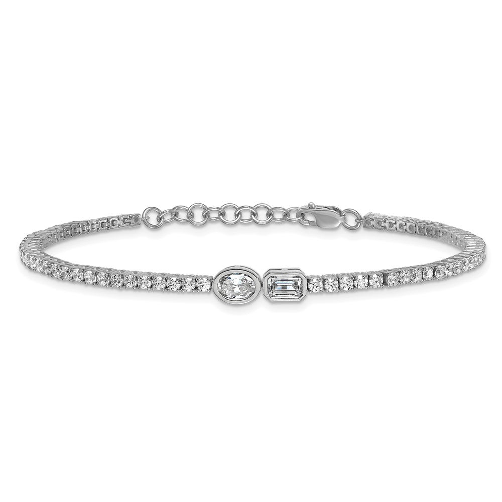 14kw 2 7/8 ct. Lab Grown Dia. VS+ F+ Comp 6.5in w/1in ext. Tennis Bracelet
