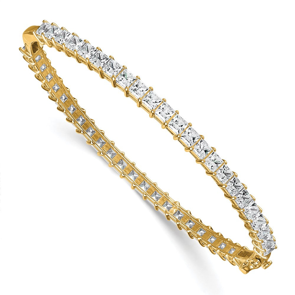 14k 8 1/3ct Lab Grown Diamond VS+ F+ Complete Hinged Bangle