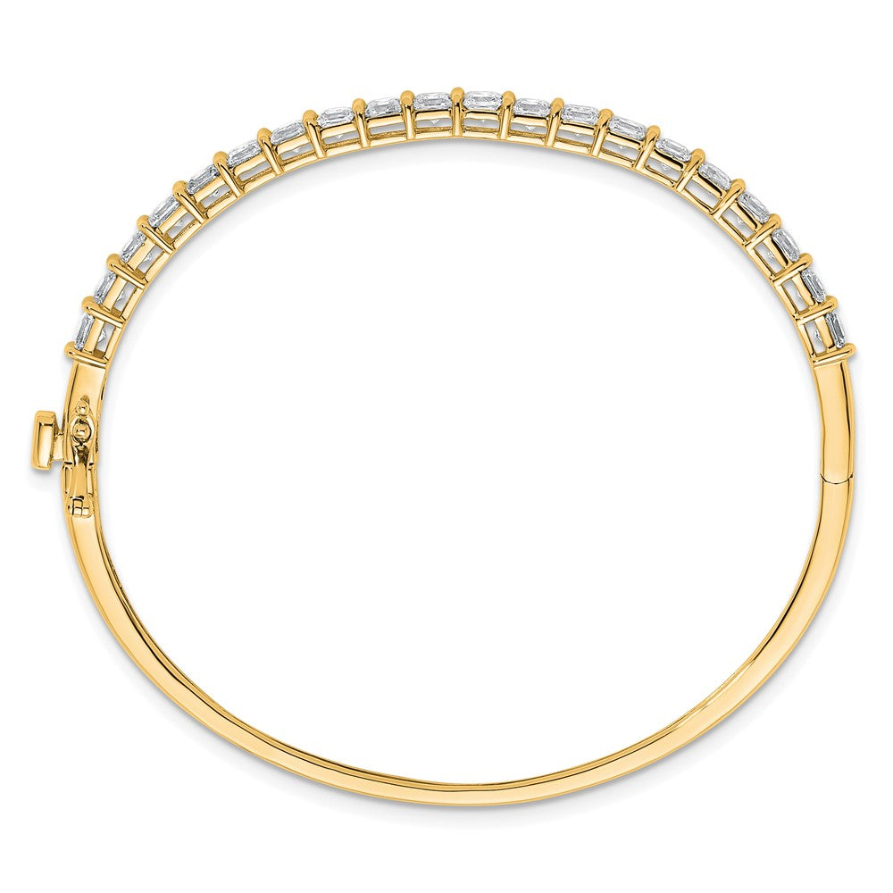 14k 3 5/8ct Lab Grown Diamond VS+ F+ Complete Hinged Bangle