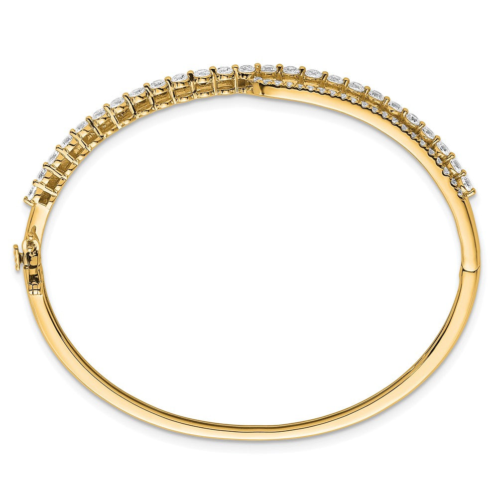 14k 2 1/8ct Lab Grown Diamond VS+ F+ Complete Bangle