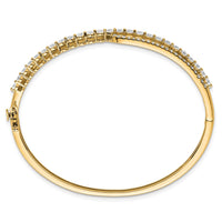 14k 2 1/8ct Lab Grown Diamond VS+ F+ Complete Bangle
