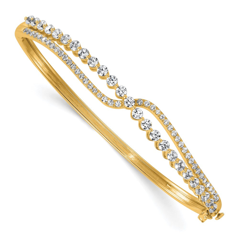 14k 2 1/8ct Lab Grown Diamond VS+ F+ Complete Bangle