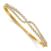 14k 2 1/8ct Lab Grown Diamond VS+ F+ Complete Bangle