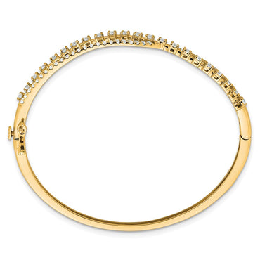 14k 1 3/8ct Lab Grown Diamond VS+ F+ Complete Bangle