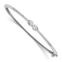 14k White Gold 3/4ct Lab Grown Diamond VS+ F+ Complete Bangle