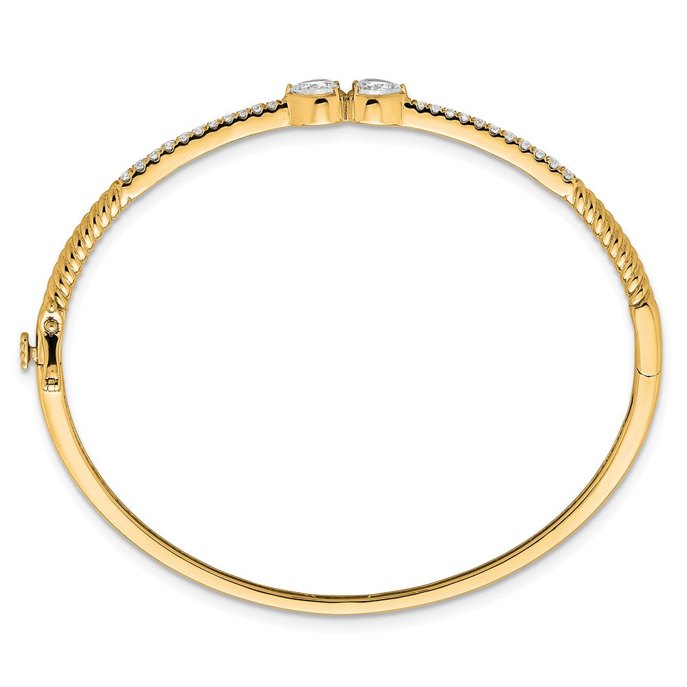 14k 3/4ct Lab Grown Diamond VS+ F+ Complete Bangle