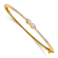 14k 3/4ct Lab Grown Diamond VS+ F+ Complete Bangle