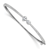 14k White Gold 1 1/6ct Lab Grown Diamond VS+ F+ Complete Bangle