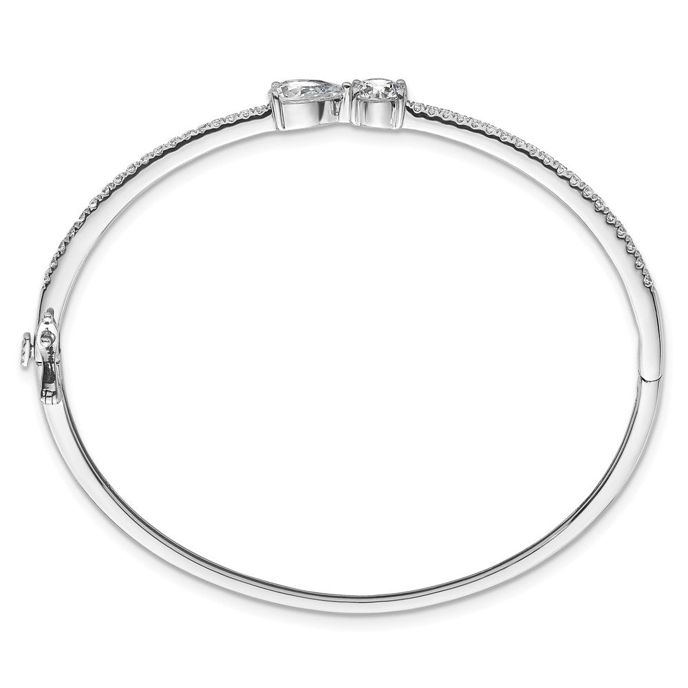 14k White Gold 2ct Lab Grown Diamond VS+ F+ Complete Bangle