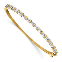 14k 3 1/4ct Lab Grown Diamond VS+ F+ Complete Bangle
