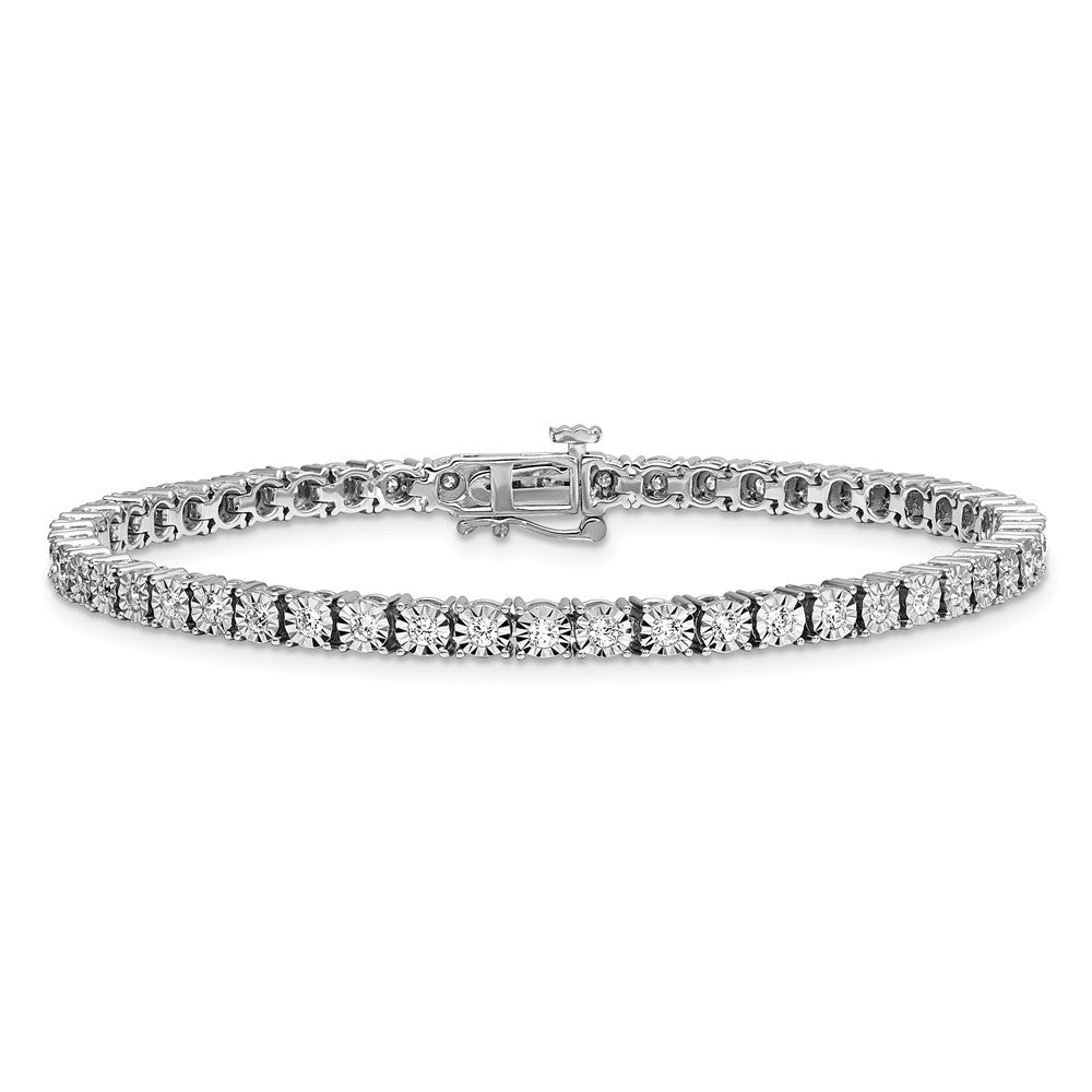 Sterling Silver 1ct Lab Grown Diamond VS/SI+ G+ Comp Tennis Bracelet