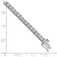 Sterling Silver 1ct Lab Grown Diamond VS/SI+ G+ Comp Tennis Bracelet
