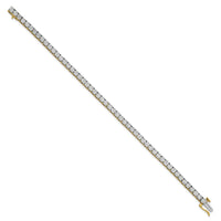 Sterling Silver Gold-plated Lab Grown Diamond Tennis Bracelet