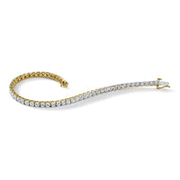 Sterling Silver Gold-plated Lab Grown Diamond Tennis Bracelet